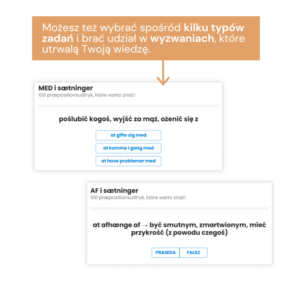 "100 præpositionsudtryk, które warto znać!" - e-book + fiszki