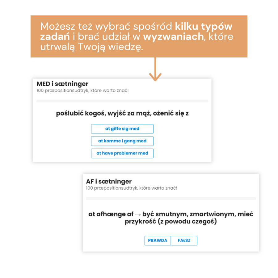 "100 præpositionsudtryk, które warto znać!" - e-book + fiszki