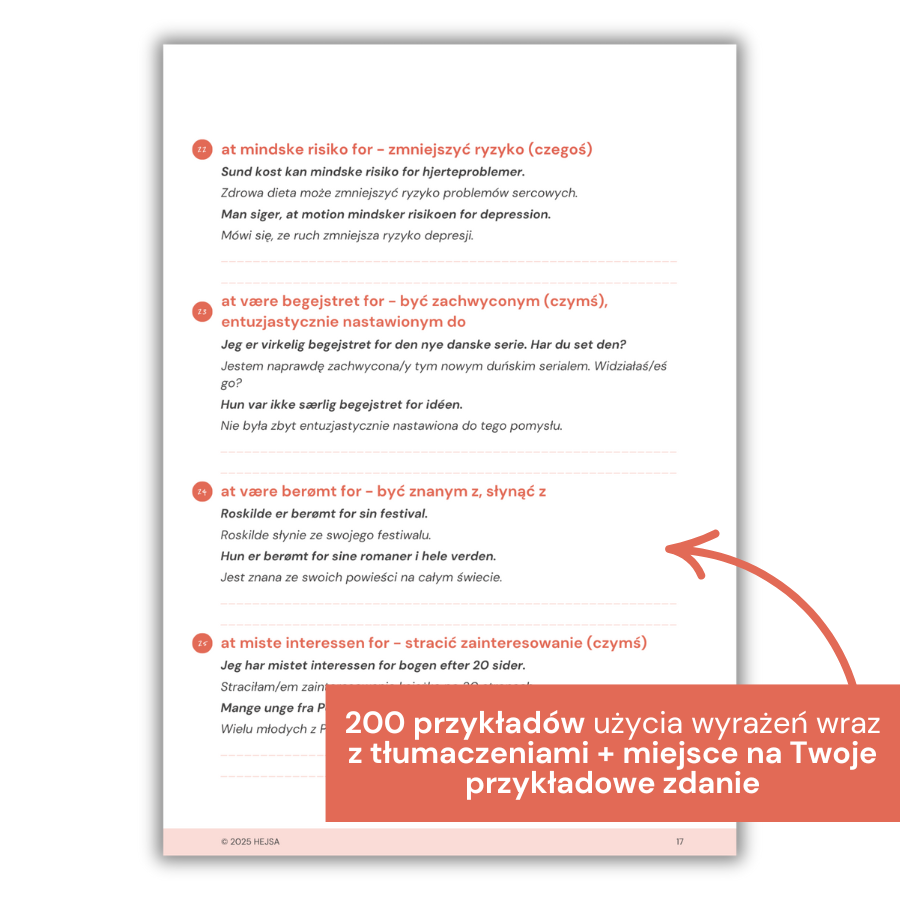“100 præpositionsudtryk, które warto znać!” - część 2 - e-book + fiszki