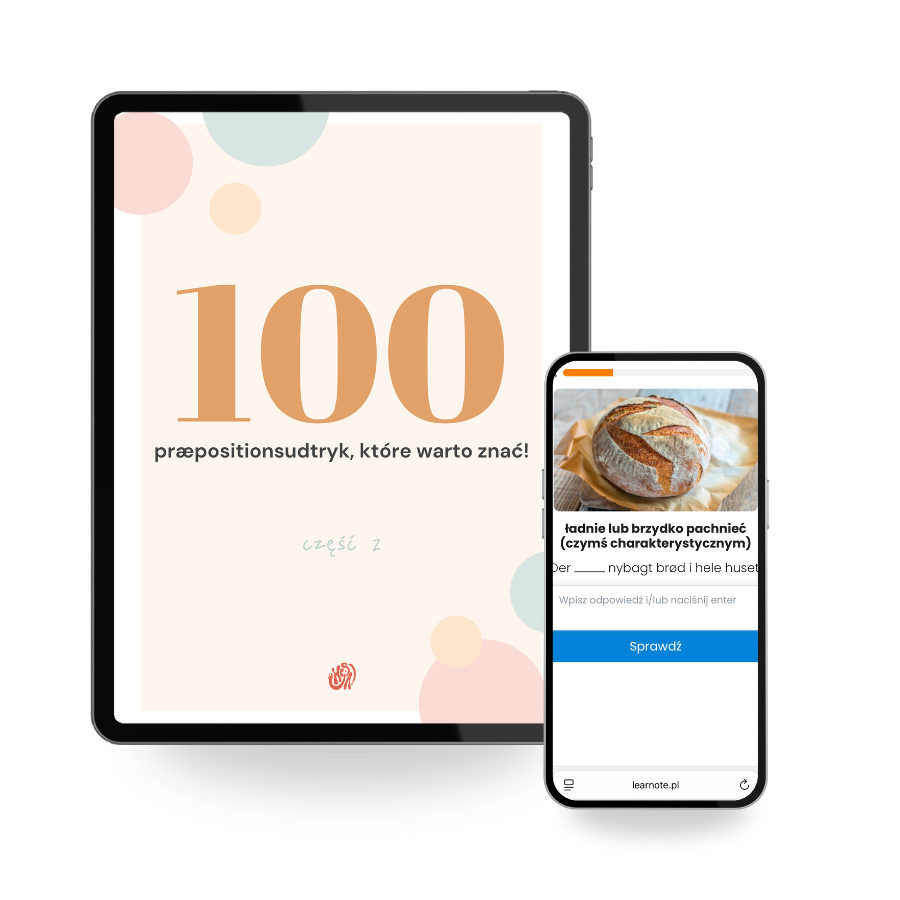 “100 præpositionsudtryk, które warto znać!” - część 2 - e-book + fiszki